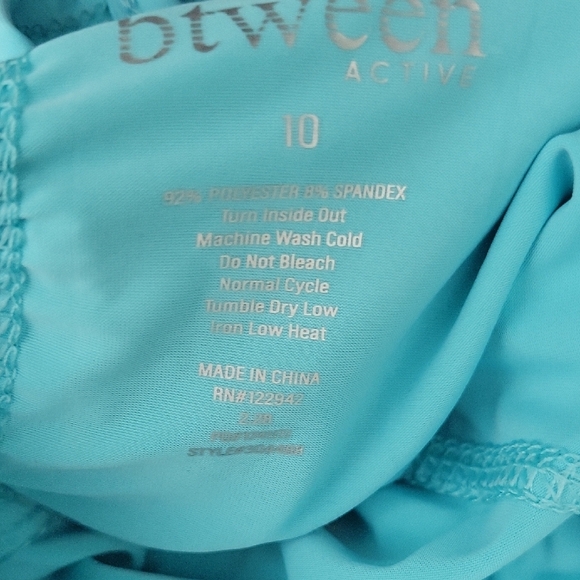 btween Light Blue & Black Athletic Girls Skorts with Pockets Set Of 2 Size 10 - Picture 6 of 8